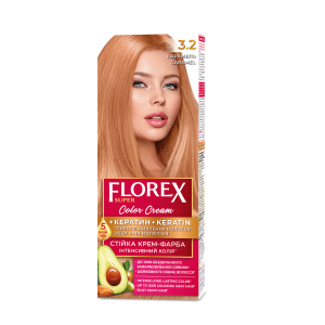 Patvarūs plaukų dažai "FLOREX" 3.2 (karamelė)
